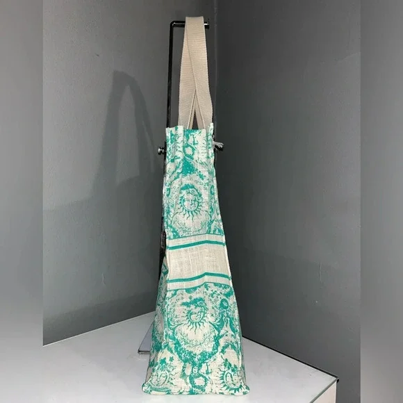 Christian Dior Dioriviera Aquamarine Cloth Linen Tote Bag - Picture 9 of 12